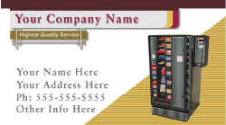 Vending Machine Service Business Cards #101
